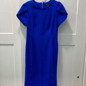 Andrew Marc Royal Blue Midi Dress
